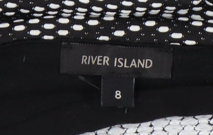 River Island Women's Black Halter Bodycon Dress - Size 8