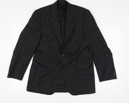 Mens UK Size 40 Aquascutum Regular Black Suit Jacket