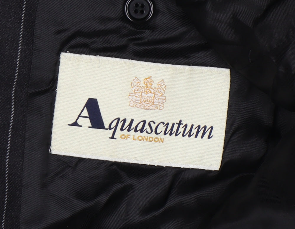 Mens UK Size 40 Aquascutum Regular Black Suit Jacket