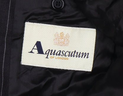 Mens UK Size 40 Aquascutum Regular Black Suit Jacket