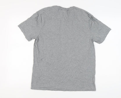 Lyle & Scott Men's Grey Cotton T-Shirt, Size M