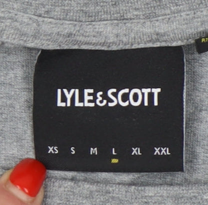 Lyle & Scott Men's Grey Cotton T-Shirt, Size M