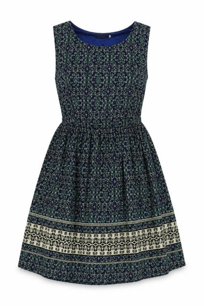 Tenki Women's Blue A-Line Dress, Size 12, Casual Style