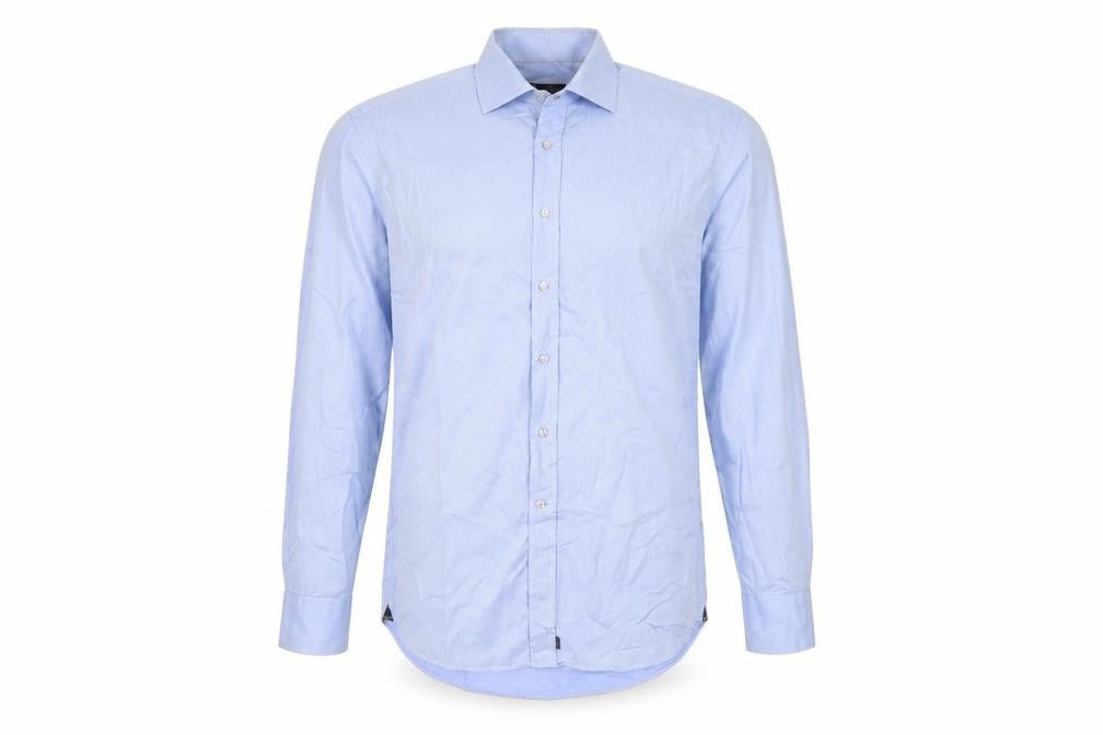 Mens UK Collar Size XL David Saddler Smart Blue  Dress Shirt