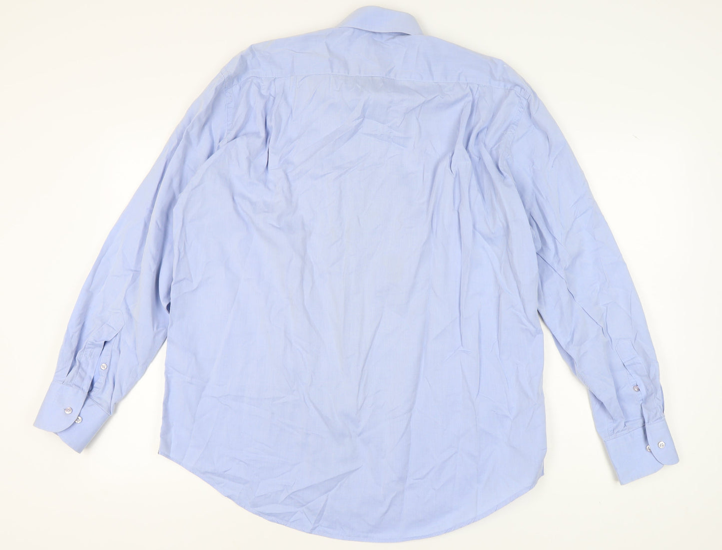 Mens UK Collar Size XL David Saddler Smart Blue  Dress Shirt