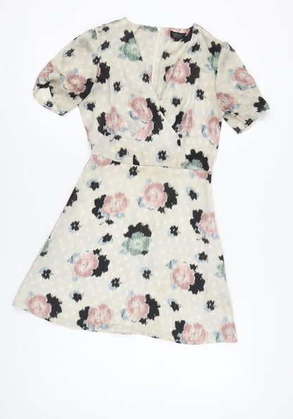 Topshop Women's Multicoloured A-Line Dress Size 8