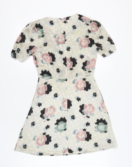 Topshop Women's Multicoloured A-Line Dress Size 8