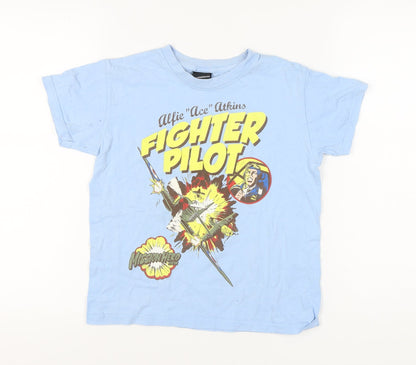 Mission Hero Boys Blue Fighter Pilot Graphic T-Shirt 9-10 Years