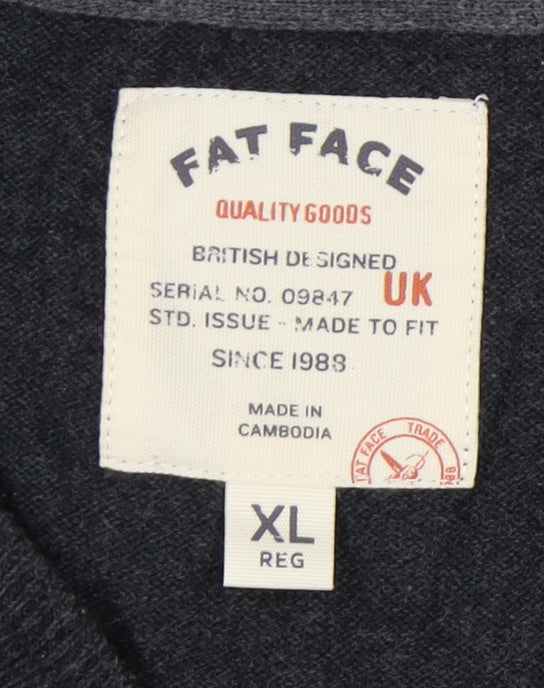 Fat Face Men's Black XL Pullover Jumper