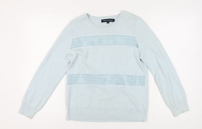 French Connection Women’s Blue Cotton Pullover Jumper S