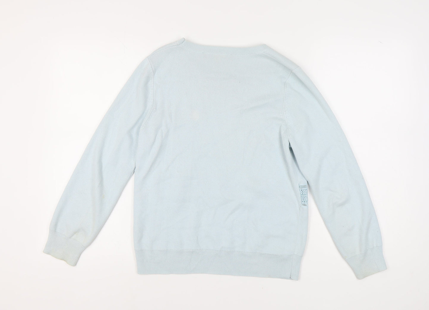 French Connection Women’s Blue Cotton Pullover Jumper S