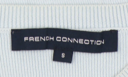 French Connection Women’s Blue Cotton Pullover Jumper S