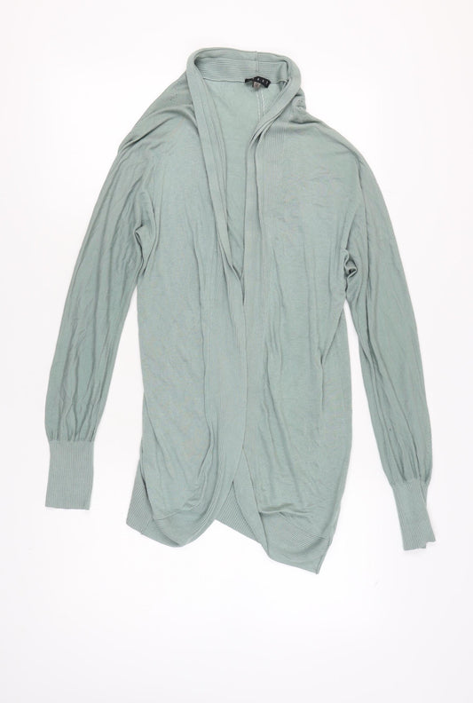 Coast Women's Green Open Front Cardigan Size 12 Modal Silk