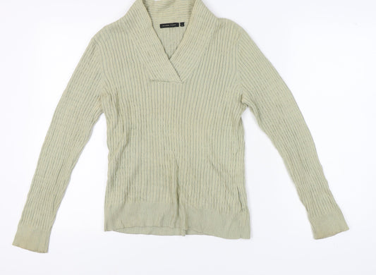 Jeanne Pierre Women's Ivory High Neck Jumper M