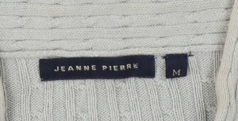 Womens UK Size M Jeanne Pierre Ivory Pullover Jumper