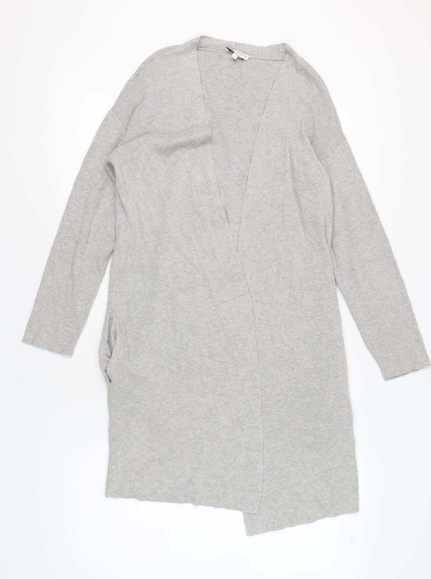 Womens UK Size S Warehouse Grey Cardigan Jumper