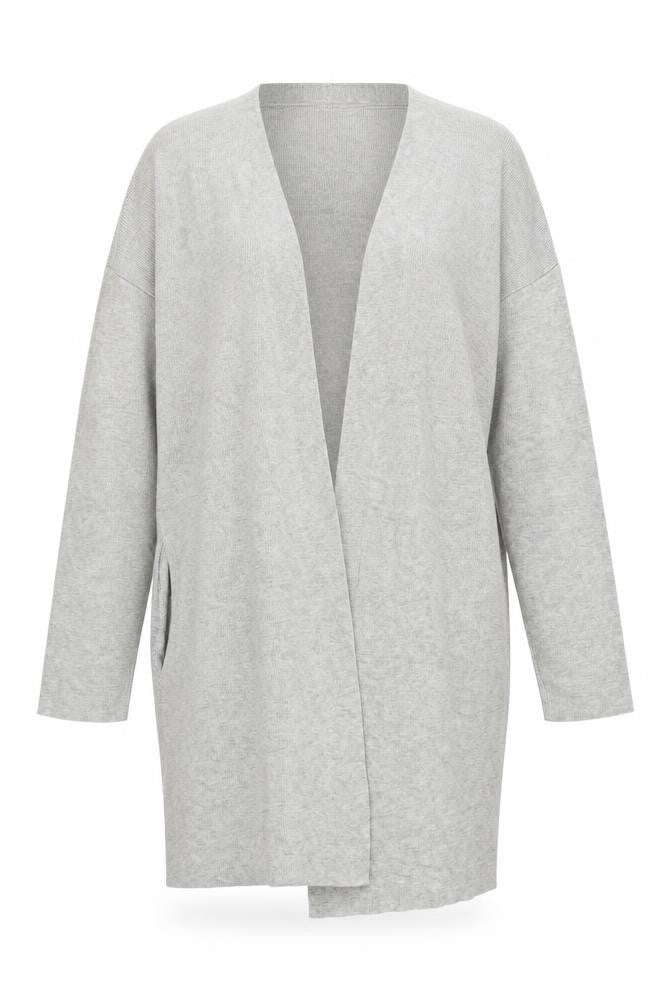 Womens UK Size S Warehouse Grey Cardigan Jumper