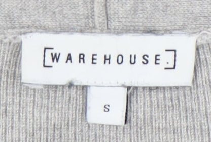 Womens UK Size S Warehouse Grey Cardigan Jumper