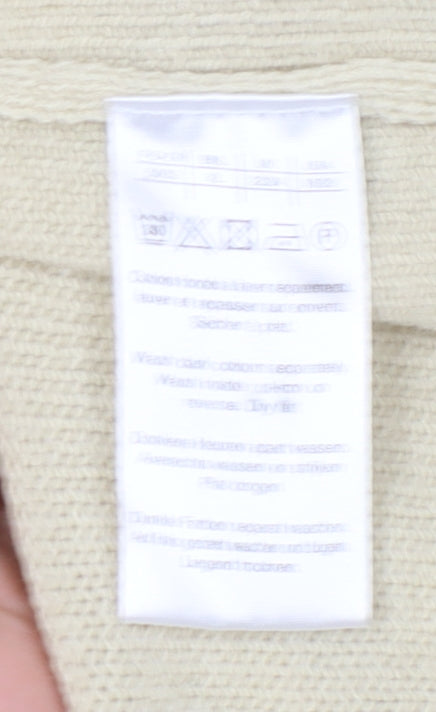 Damart Women's Beige Collared Full Zip Jumper, Size M