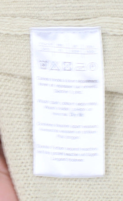 Damart Women's Beige Collared Full Zip Jumper, Size M