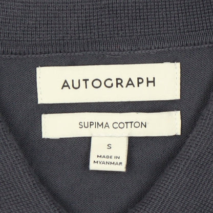 Marks and Spencer Men's Blue Long Sleeve Polo S