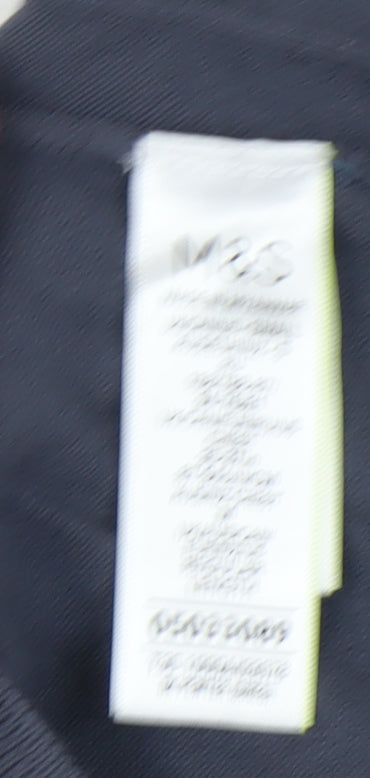 Marks and Spencer Men's Blue Long Sleeve Polo S