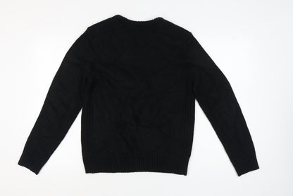 Charles Norton Men's Black L Pullover Jumper, Crew Neck