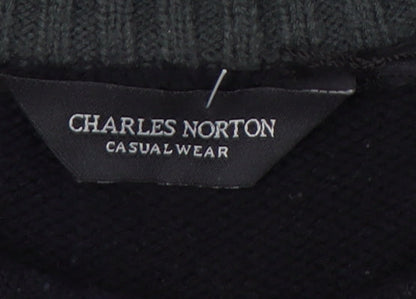 Charles Norton Men's Black L Pullover Jumper, Crew Neck