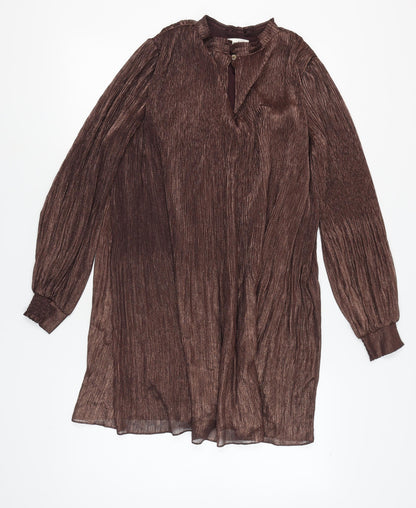 Phase Eight Women's Brown Long Sleeve Dress Size 10