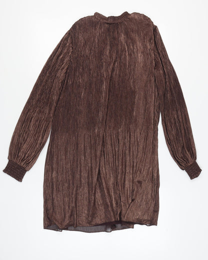 Phase Eight Women's Brown Long Sleeve Dress Size 10