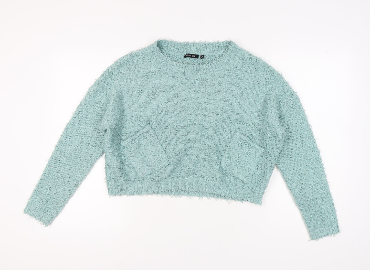 Womens UK Size 14 Brave Soul Blue Pullover Jumper