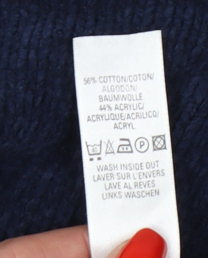 Marks and Spencer Men’s Blue V-Neck Pullover L