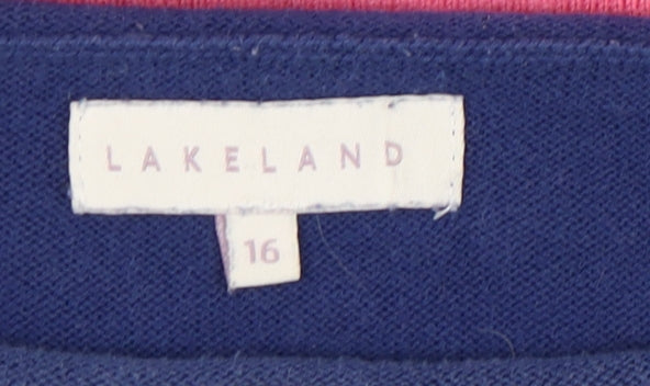 Lakeland Unisex Striped Cotton Pullover Jumper Size 16