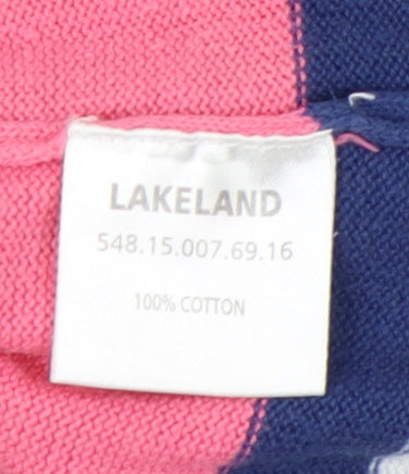 Lakeland Unisex Striped Cotton Pullover Jumper Size 16