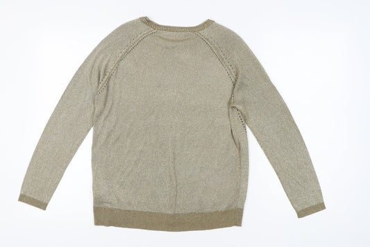 Womens UK Size 12 Betty Barclay Gold Pullover Jumper
