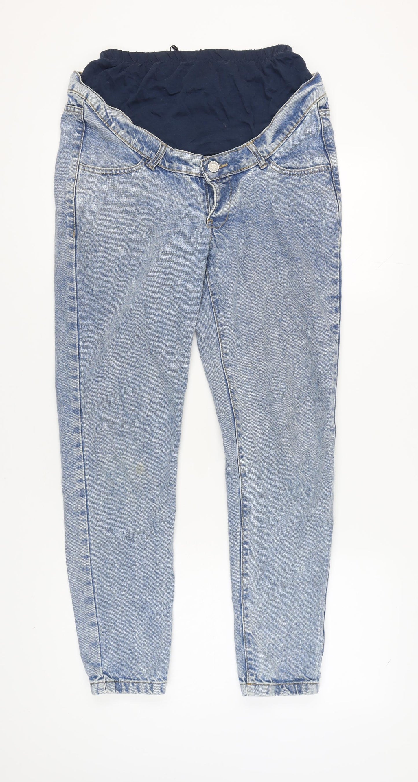 Boohoo Women's Blue Skinny Maternity Jeans Size 10