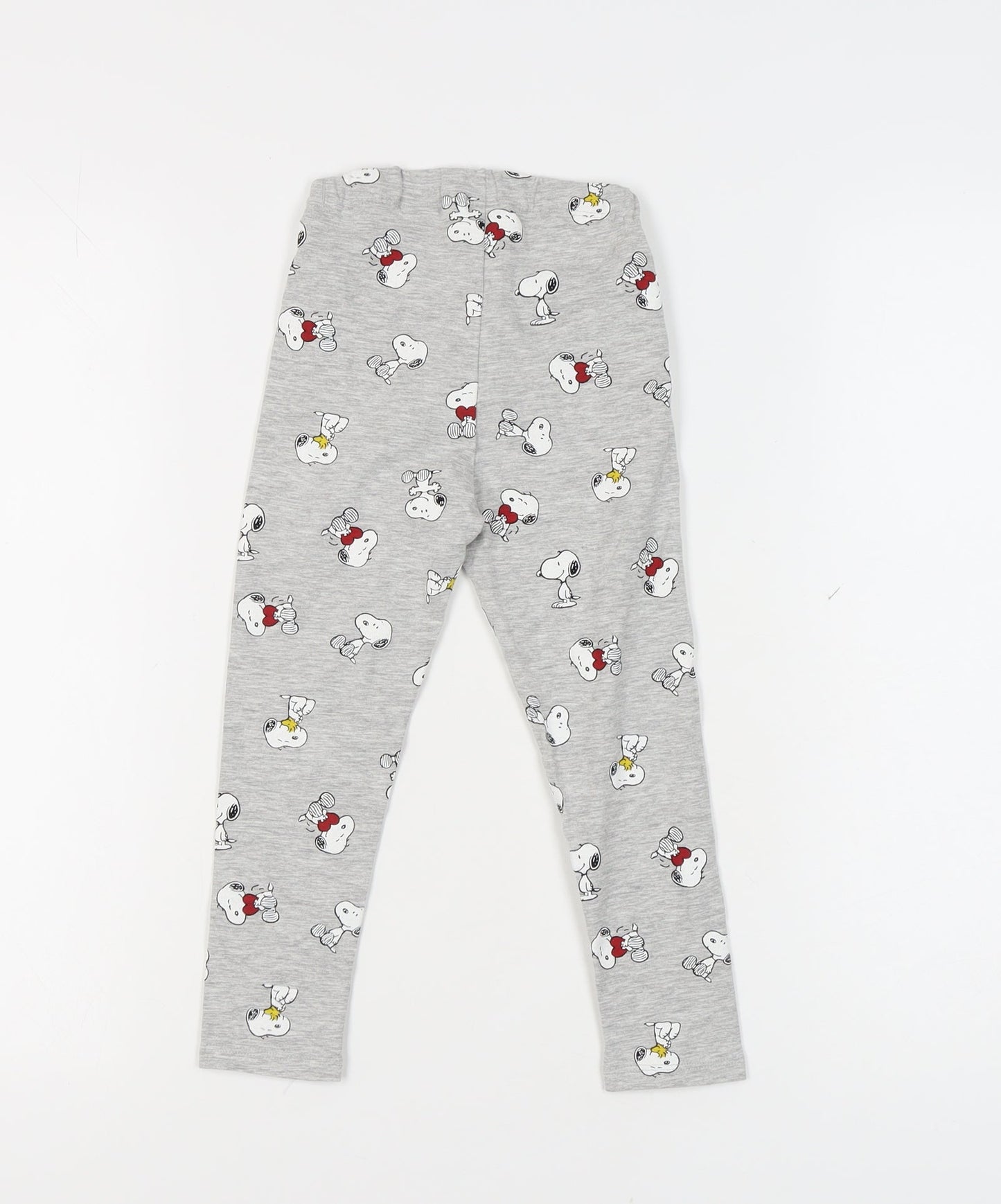 H&M Girls Grey Snoopy Ankle Leggings 4 Years Cotton Blend