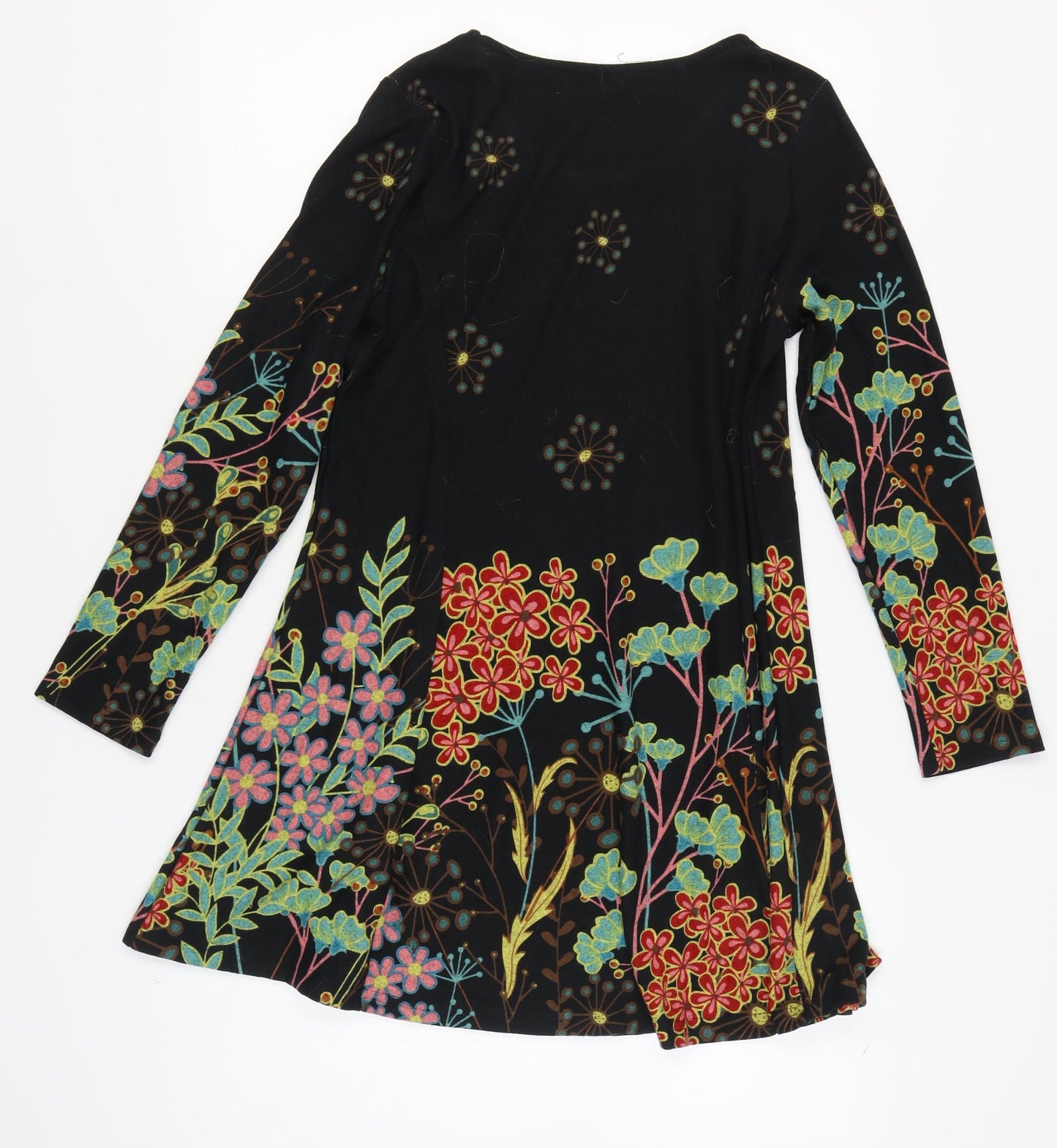 Klass Women's Black Floral Long Sleeve Dress