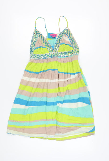 Monsoon Fusion Women's Multicoloured Strappy Dress Size 8