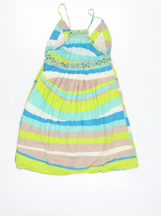 Monsoon Fusion Women's Multicoloured Strappy Dress Size 8