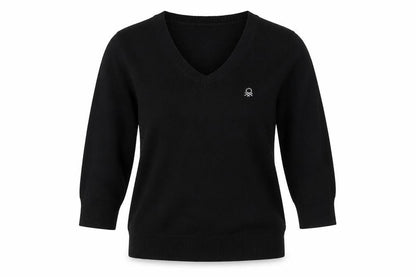 Womens UK Size S United Colors of Benetton Black Pullover Jumper