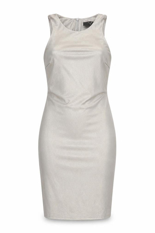 AX Paris Women's Silver Bodycon Dress Size 8