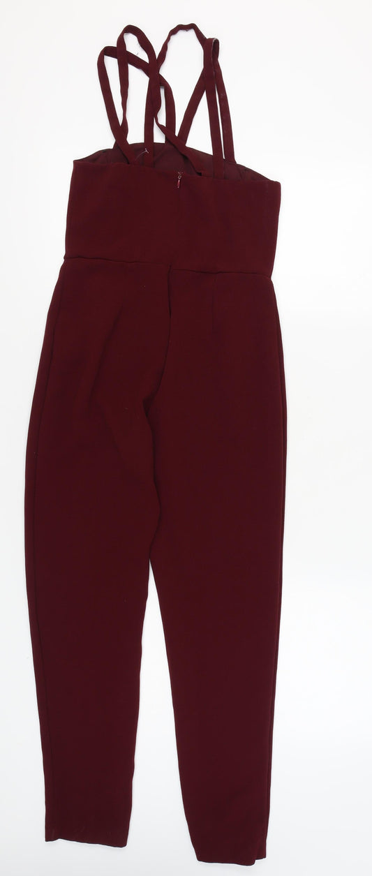 New Look Women's Red Sleeveless Jumpsuit Size 8