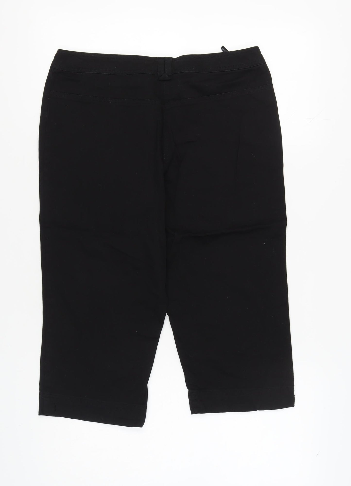 Womens UK Size 14 BM  Cropped Black Trousers