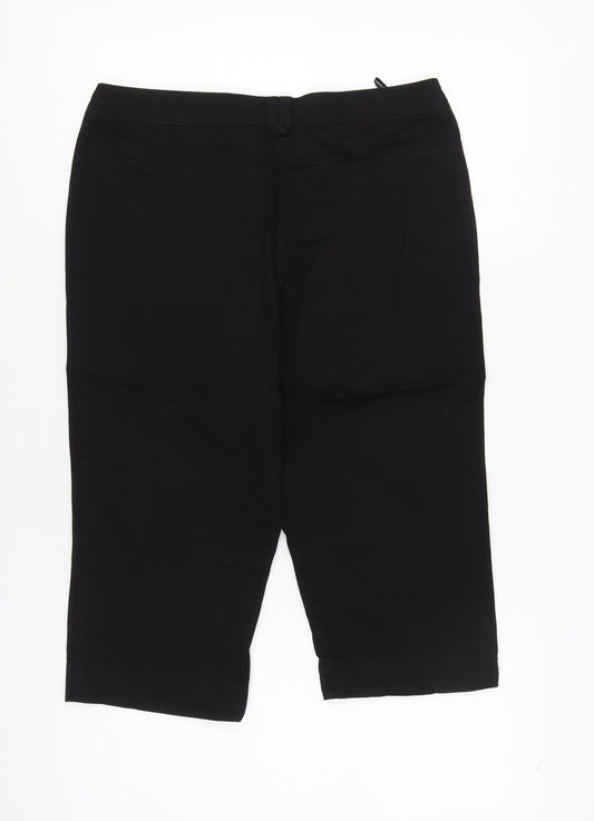 Bm Women's Black Cropped Trousers, Size 14