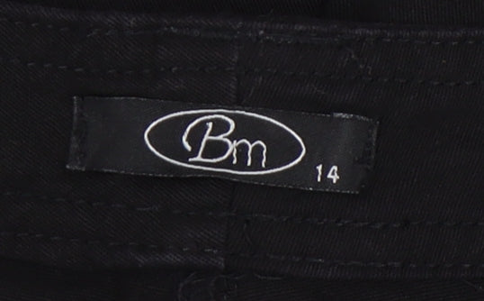 Womens UK Size 14 BM  Cropped Black Trousers