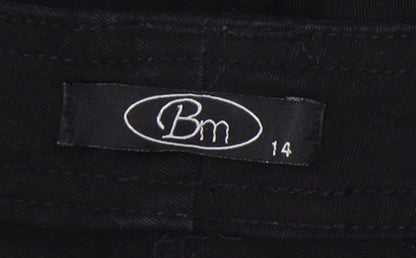 Womens UK Size 14 BM  Cropped Black Trousers