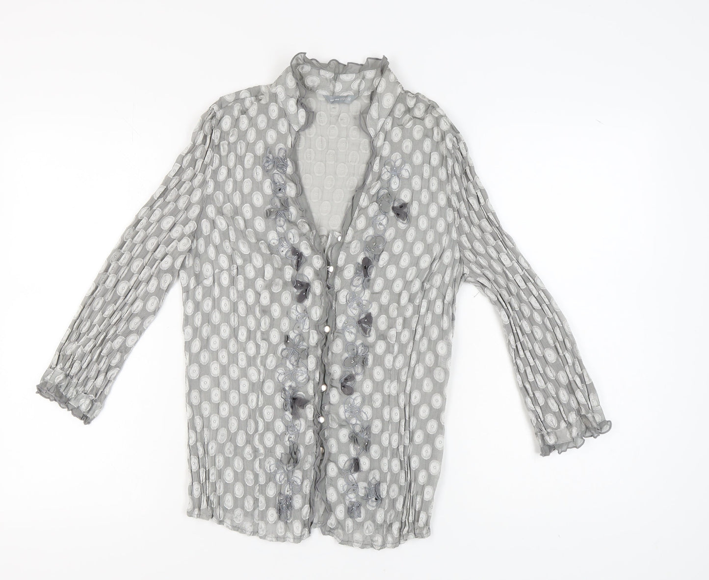 Womens UK Size 12 Marks and Spencer Grey Basic Blouse
