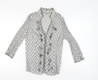Womens UK Size 12 Marks and Spencer Grey Basic Blouse