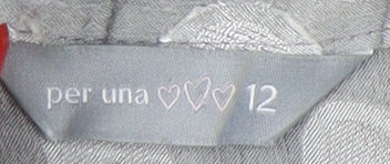 Womens UK Size 12 Marks and Spencer Grey Basic Blouse